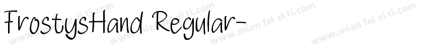 FrostysHand Regular字体转换